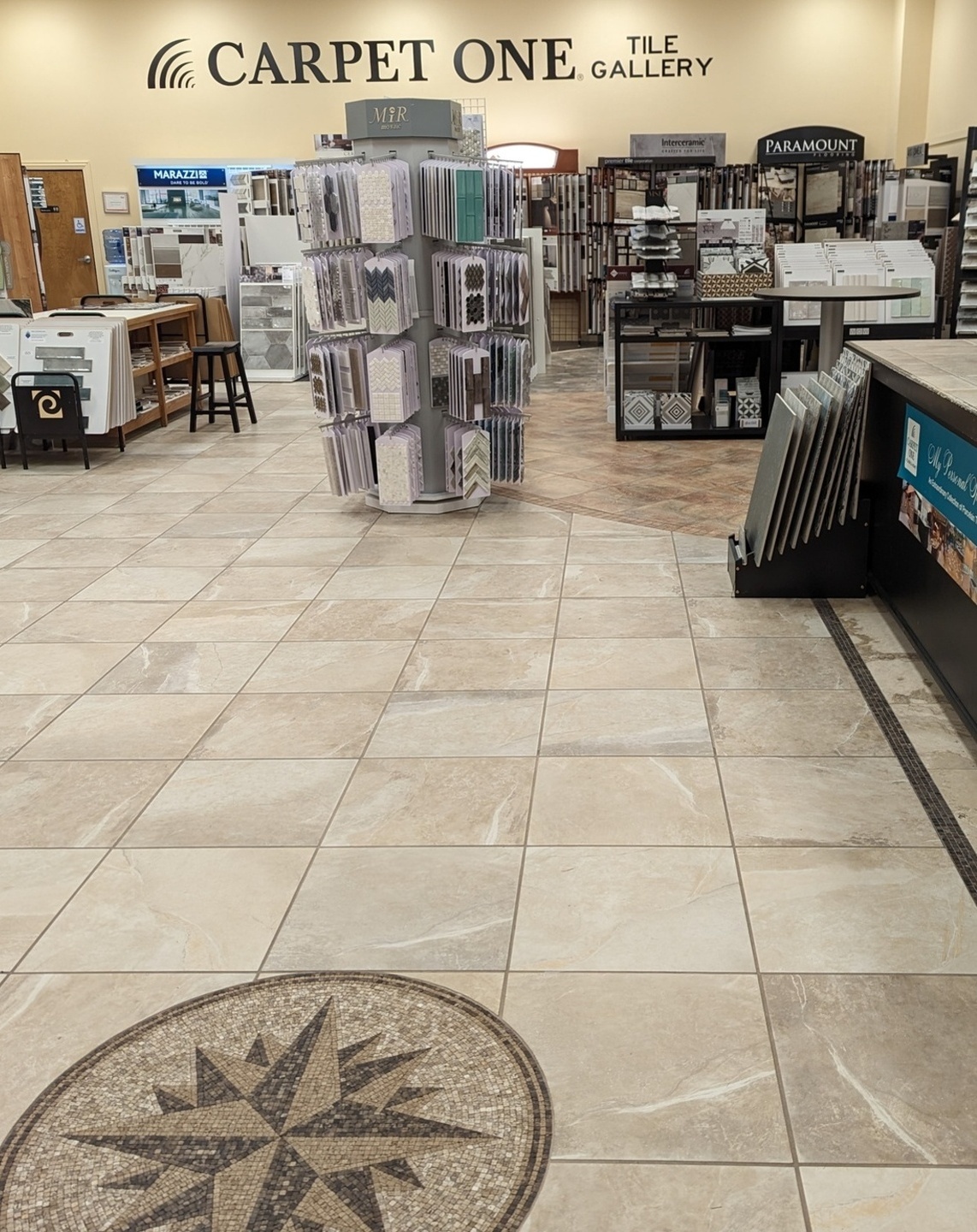 Installed tile flooring in home