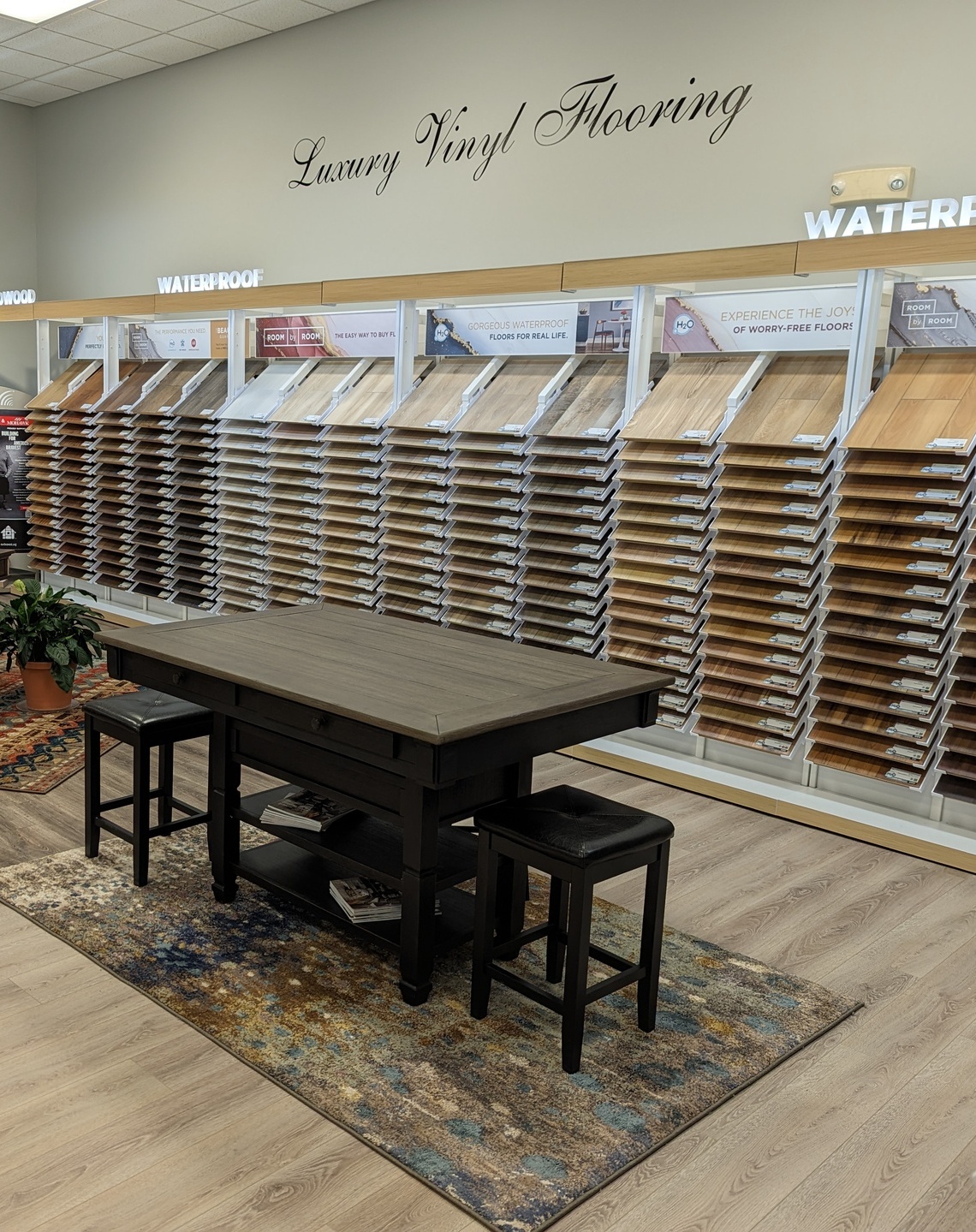 installed vinyl flooring in home